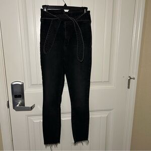Abercrombie & Fitch Black Ultra High Rise Super Skinny Ankle Jeans Size 0
